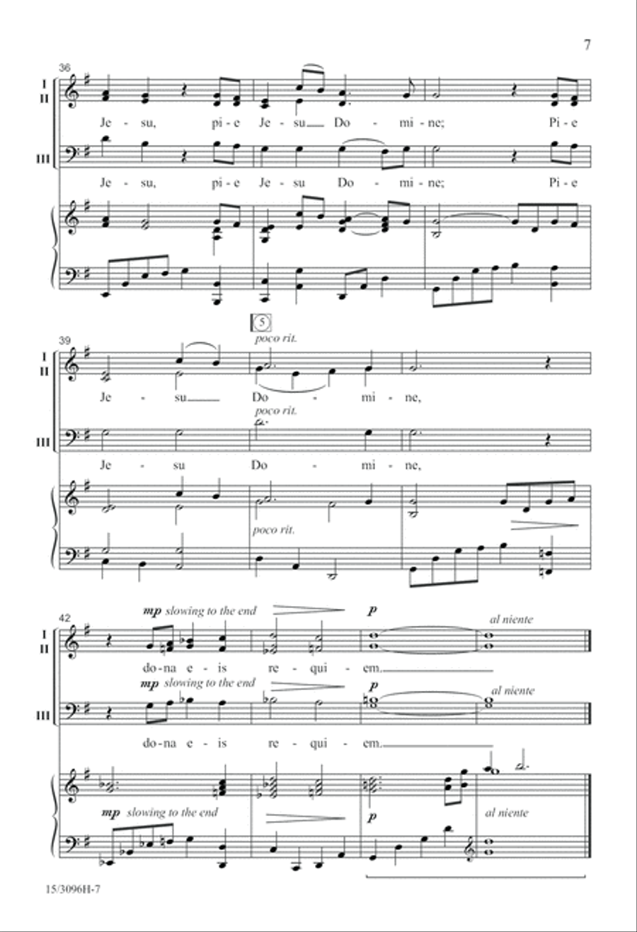 Pie Jesu 3-Part scores gallery preview page 8