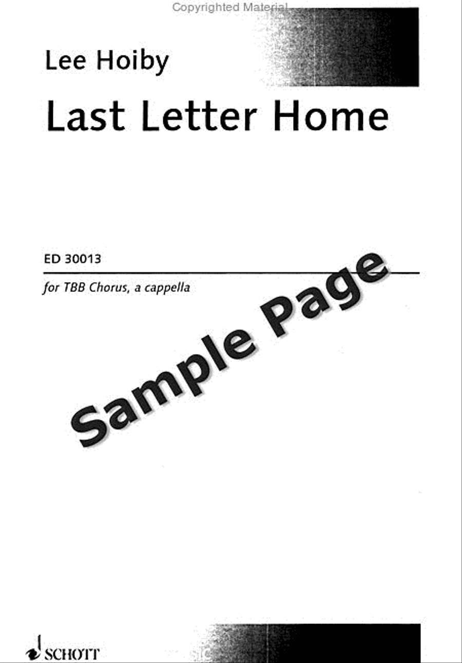Last Letter Home Last Letter Home 3-Part scores gallery preview page 2