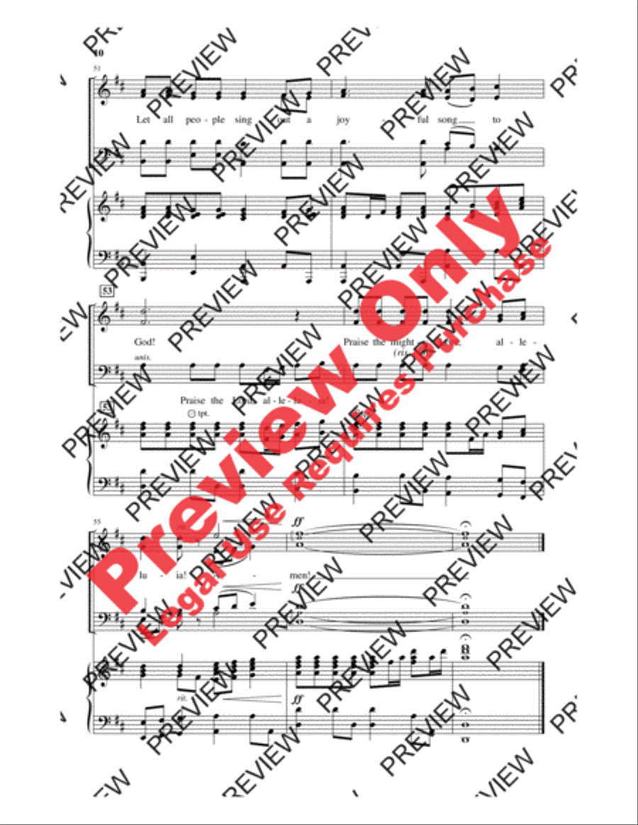 O Praise the Mighty Lord, Alleluia! (O Praise the Risen Lord, Alleluia!) 4-Part scores gallery preview page 10