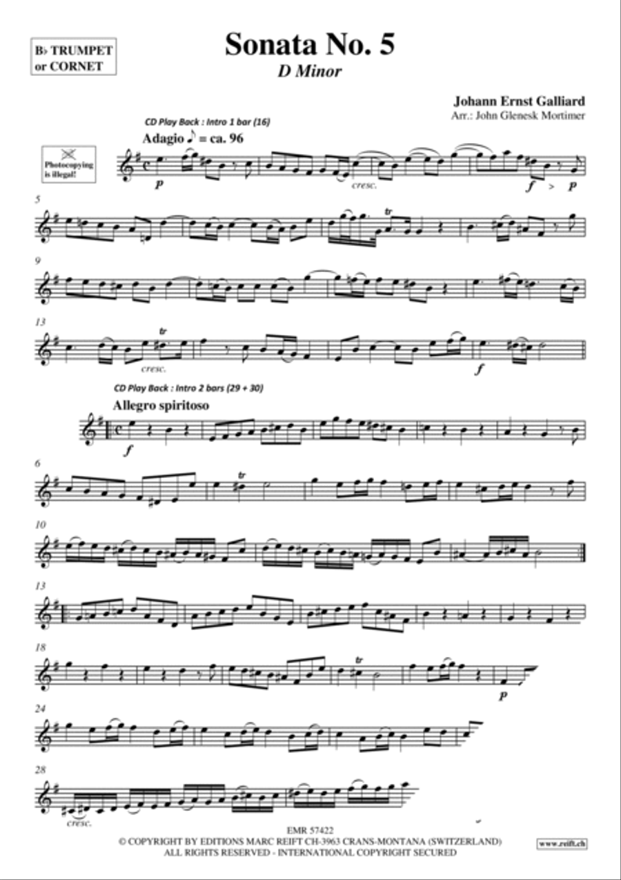 Sonata No. 5 Cornet scores gallery preview page 3