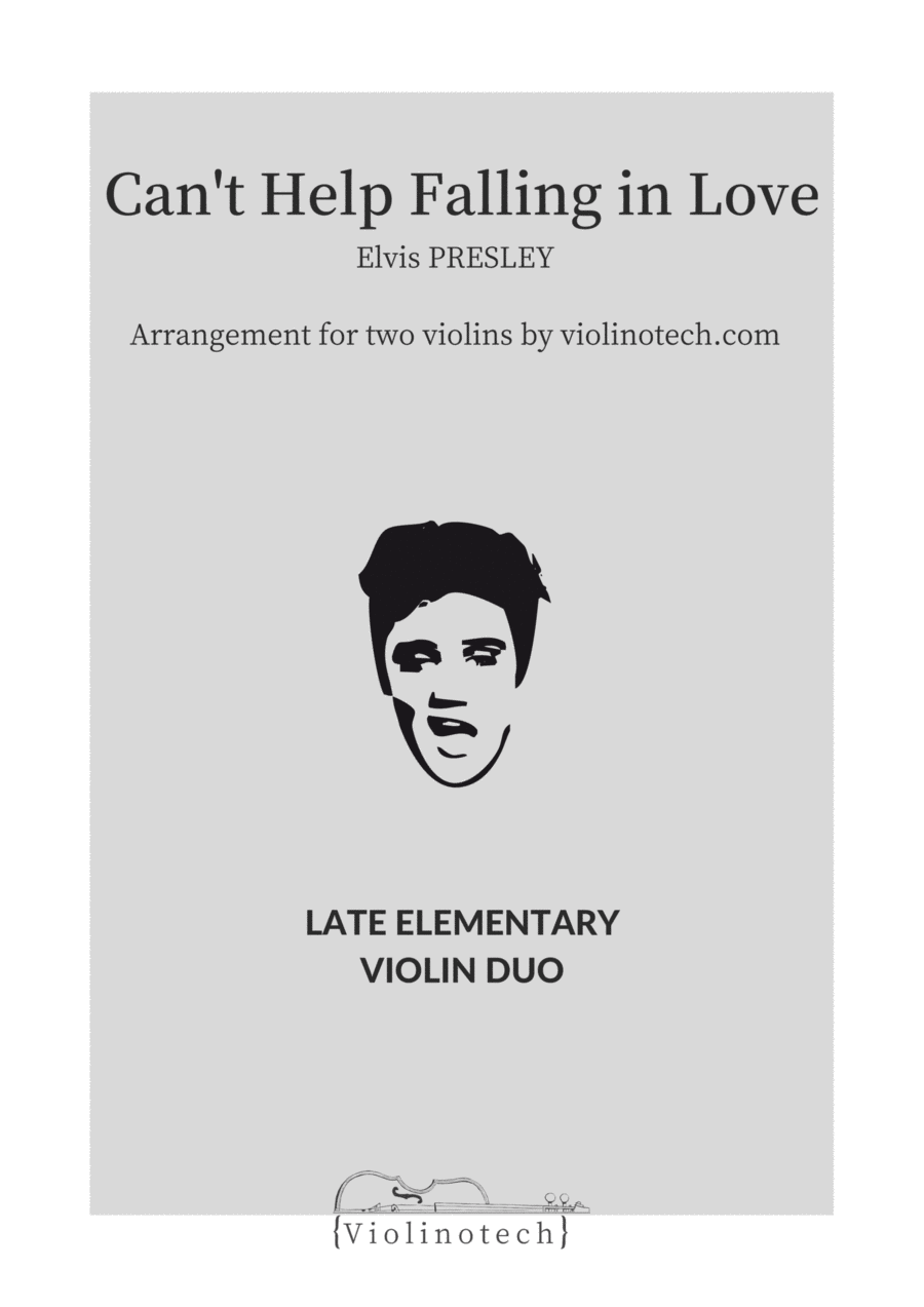 Can't Help Falling In Love String Duet scores gallery preview page 1