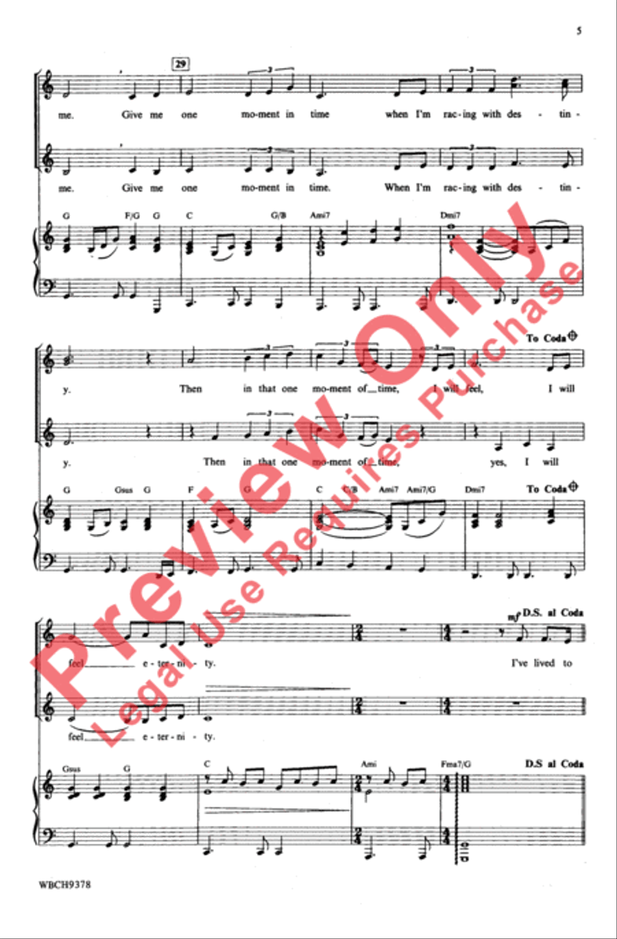 One Moment in Time Women's Choir scores gallery preview page 5