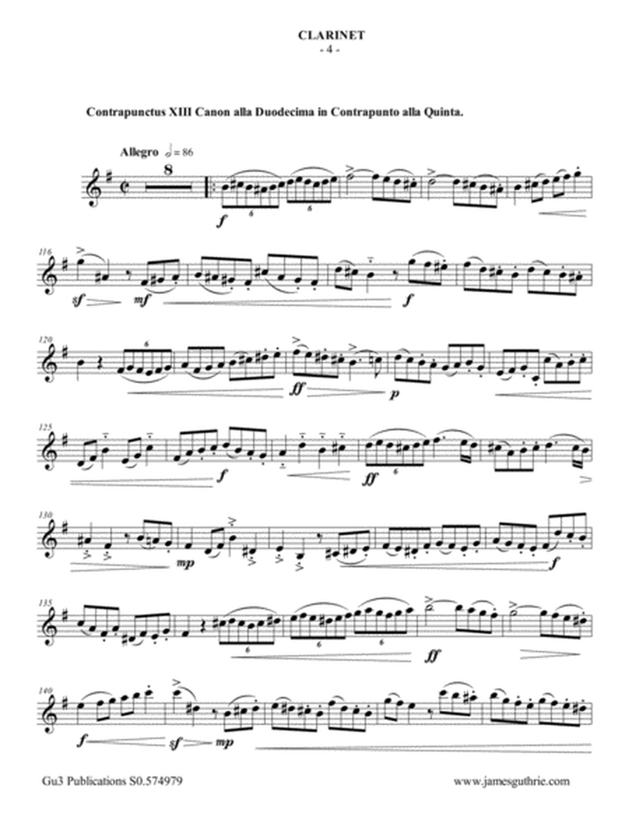 Bach: Four Duets from the Art of Fugue for Clarinet & Cello image number null