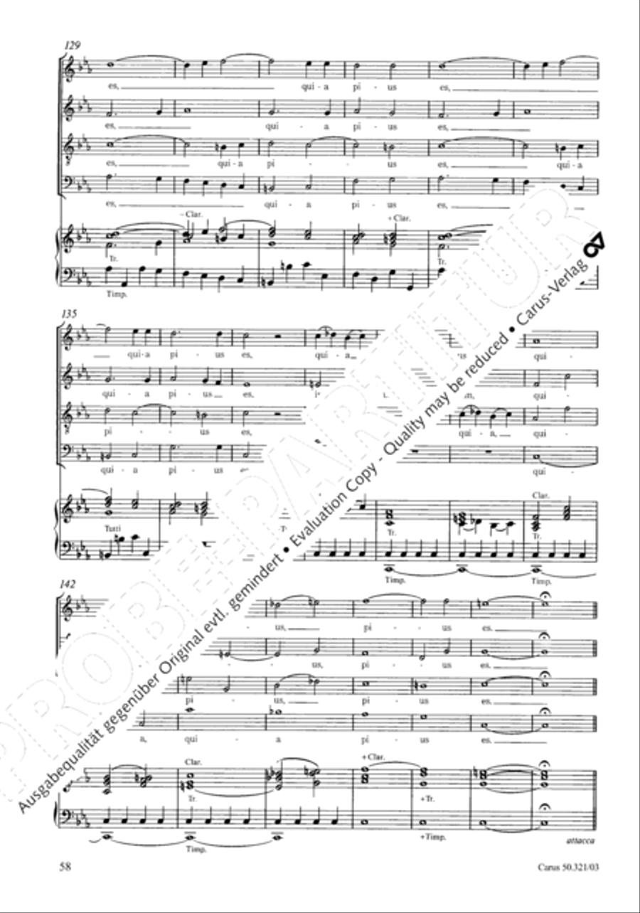 Requiem in C minor 4-Part scores gallery preview page 65