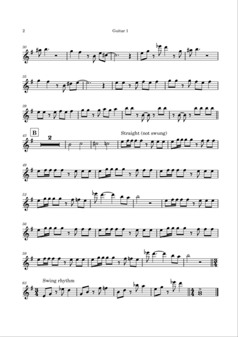 James Bond Theme Guitar Ensemble scores gallery preview page 5