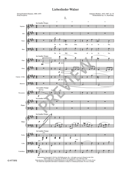 Liebeslieder-Walzer, op. 52 - Full Score