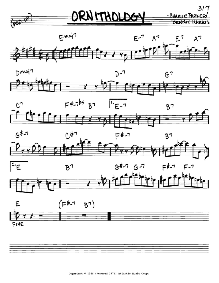 Ornithology E-Flat Instrument scores gallery preview page 1