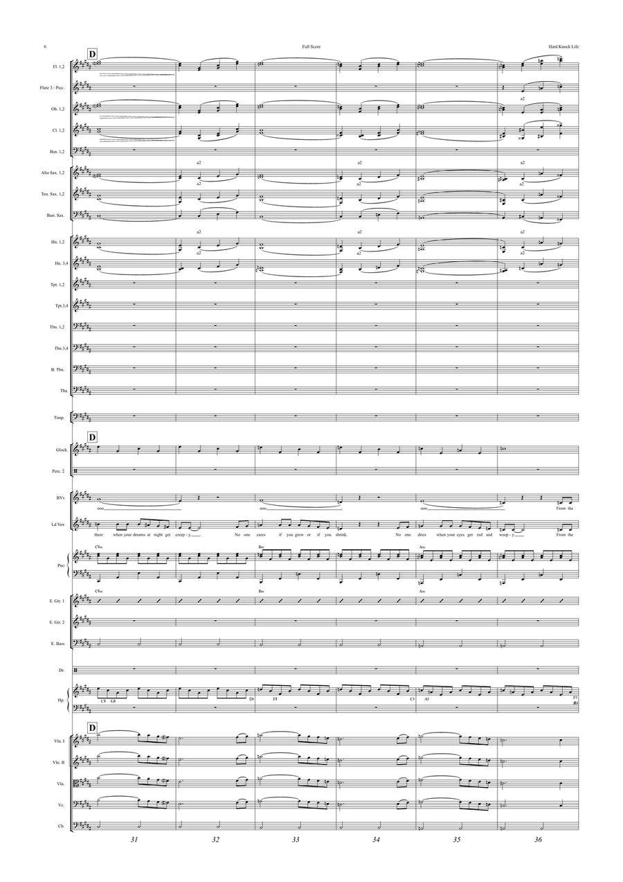 It's The Hard-Knock Life Full Orchestra scores gallery preview page 6