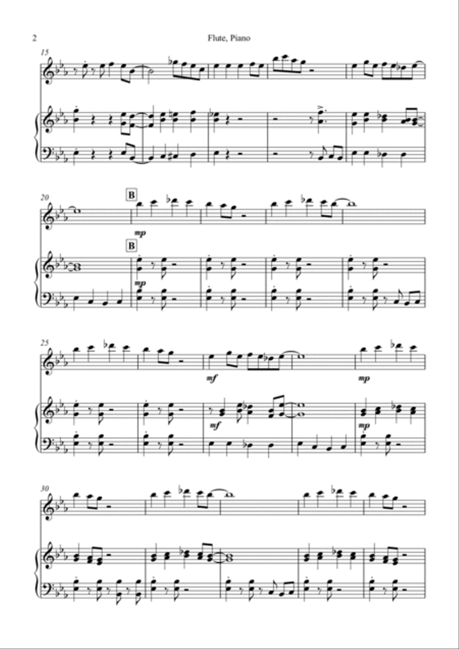 Old Joe Clark - for Flute and Piano Flute Solo scores gallery preview page 3