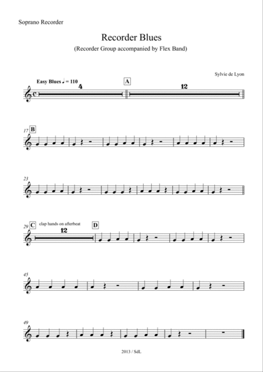 Recorder Blues Recorder Blues Concert Band scores gallery preview page 6