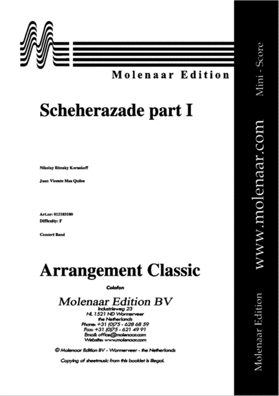 Scheherazade, Part I Concert Band scores gallery preview page 2