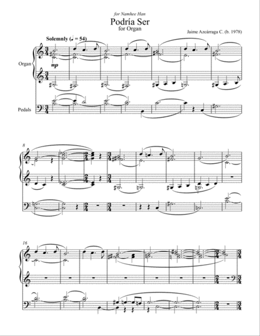 Podría Ser Podría Ser Organ Solo scores gallery preview page 2