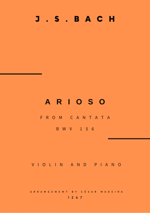 Book cover for Arioso (BWV 156) - Violin and Piano (Full Score and Parts)