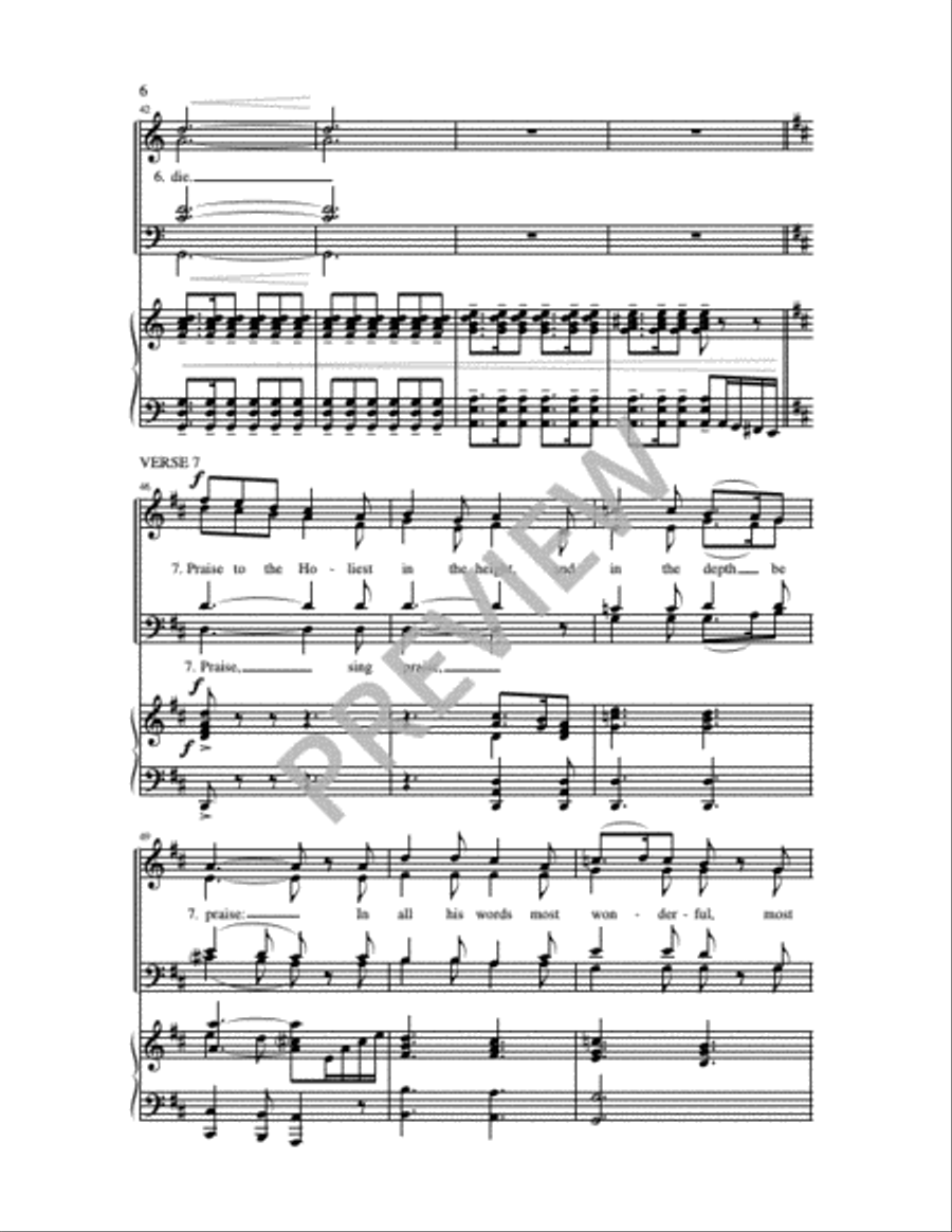Praise to the Holiest in the Height 4-Part scores gallery preview page 4