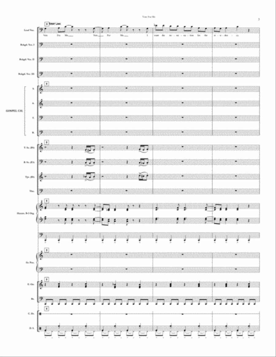Vote For Me Choir scores gallery preview page 3
