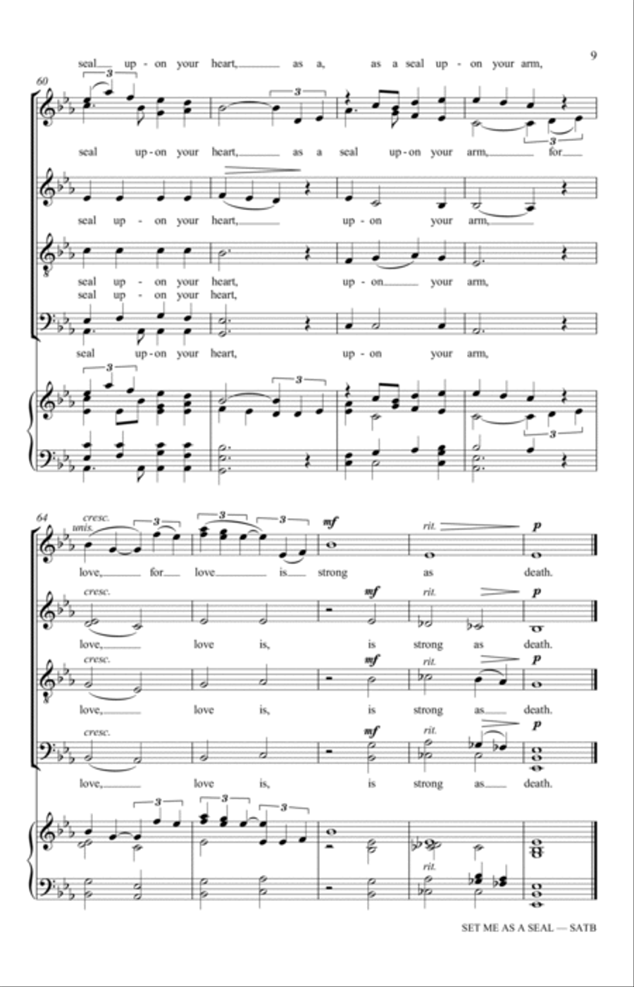 Set Me As A Seal 4-Part scores gallery preview page 9