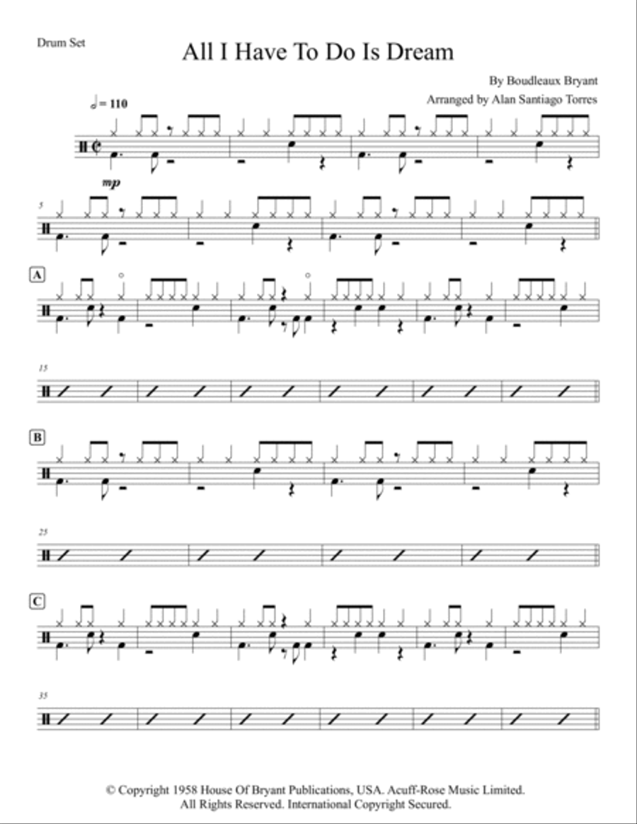 All I Have To Do Is Dream Tenor Saxophone scores gallery preview page 5