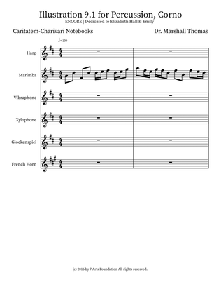 Illustration 9.1 for Percussion, Corno