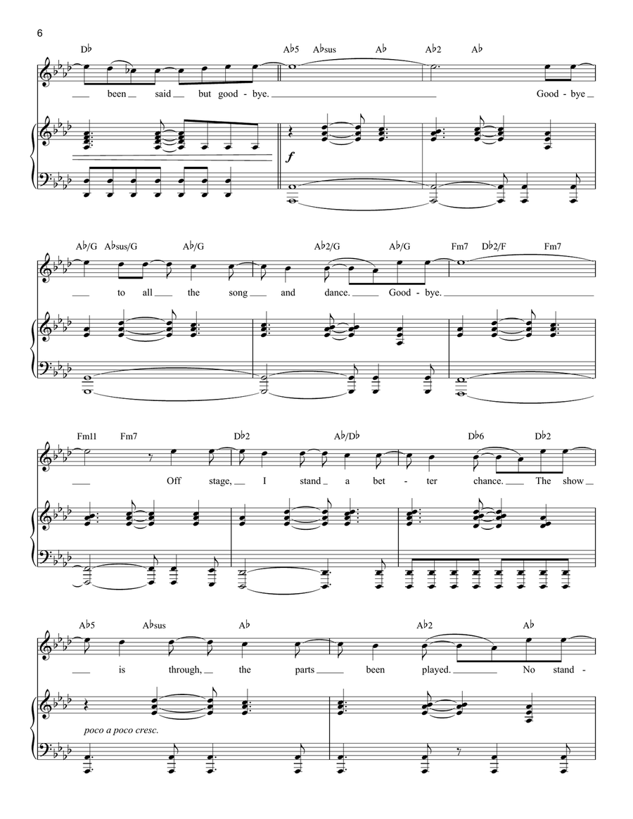 Goodbye (from Catch Me If You Can) Tenor Voice scores gallery preview page 6