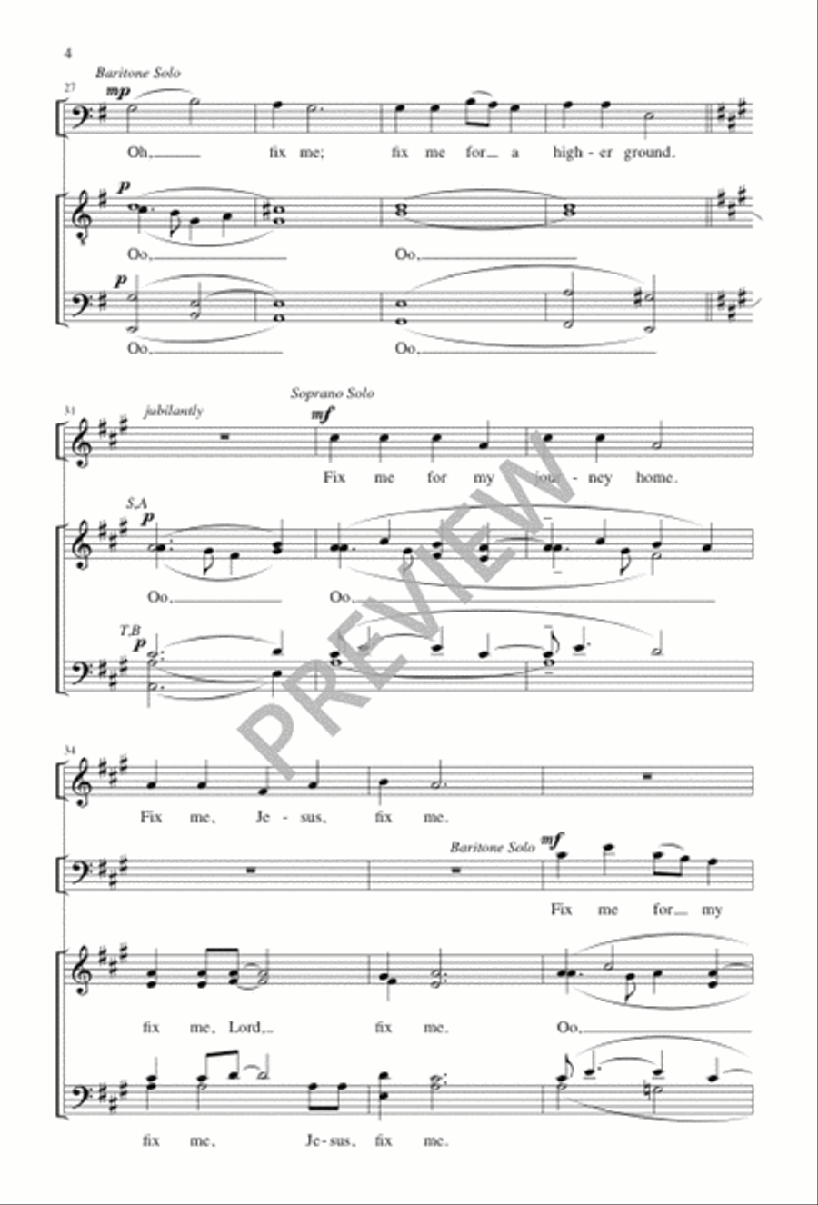 Fix Me, Jesus Fix Me, Jesus Choir scores gallery preview page 4