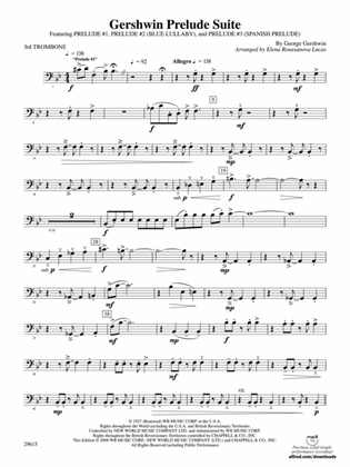 Gershwin Prelude Suite: 3rd Trombone