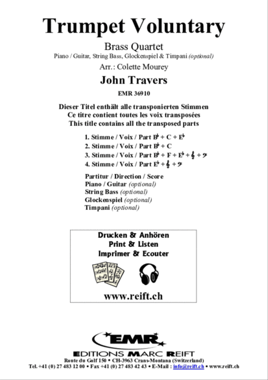 Trumpet Voluntary Brass Ensemble scores gallery preview page 2