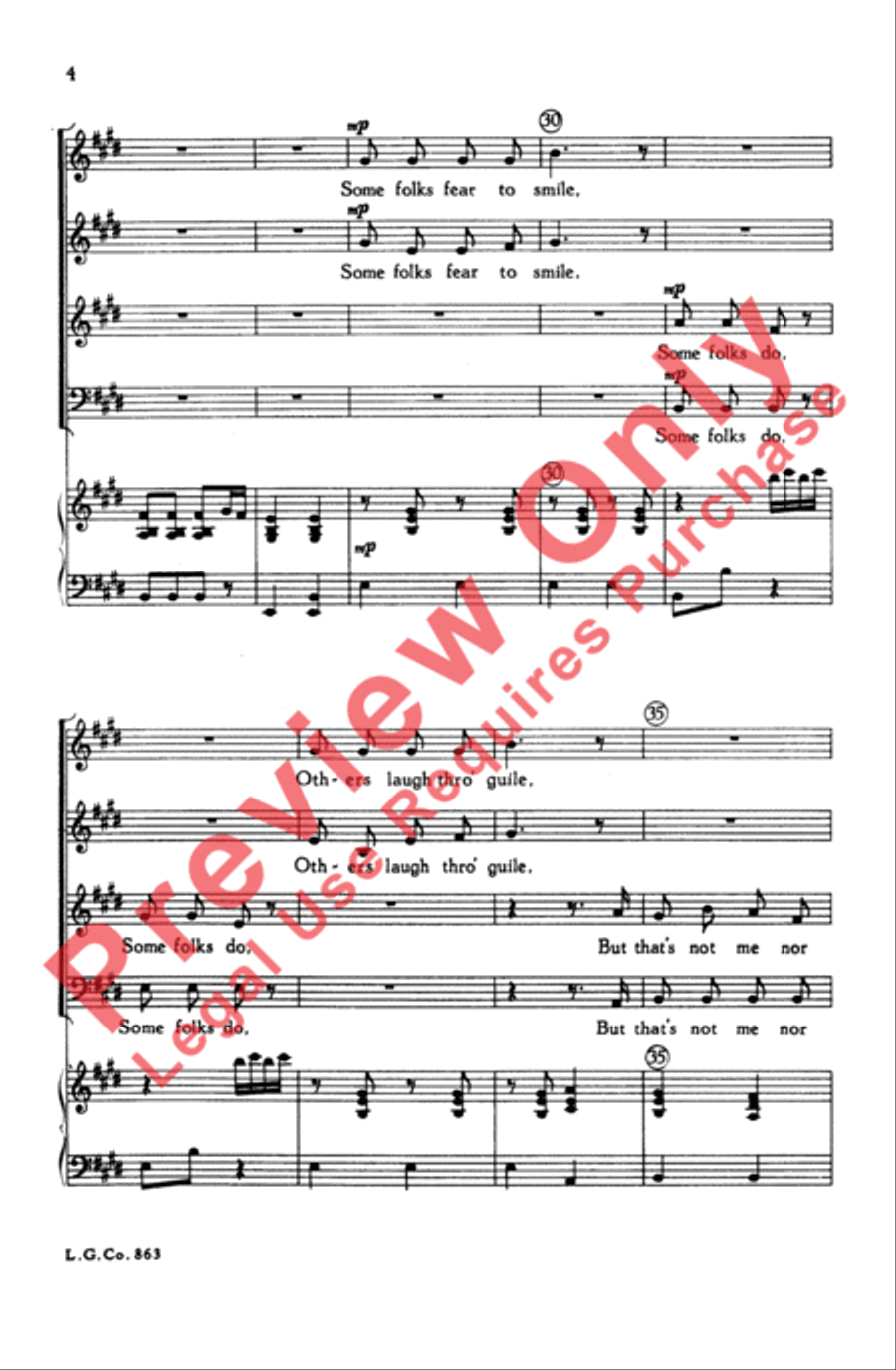 Some Folks 4-Part scores gallery preview page 4