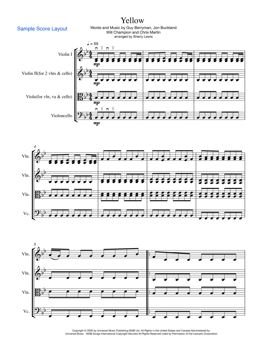 Yellow String Trio scores gallery preview page 1