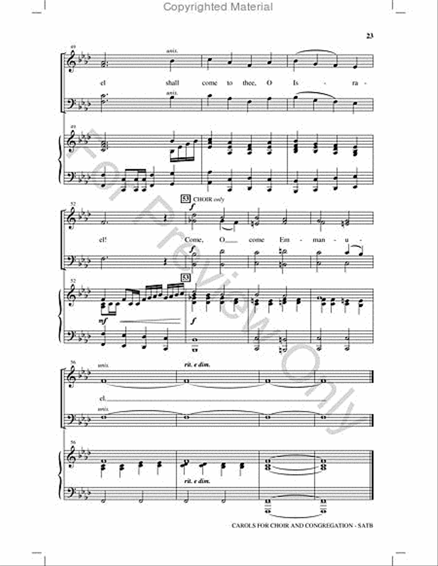 Carols for Choir and Congregation Choir scores gallery preview page 22