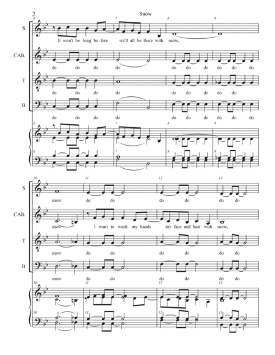 Snow 4-Part scores gallery preview page 2