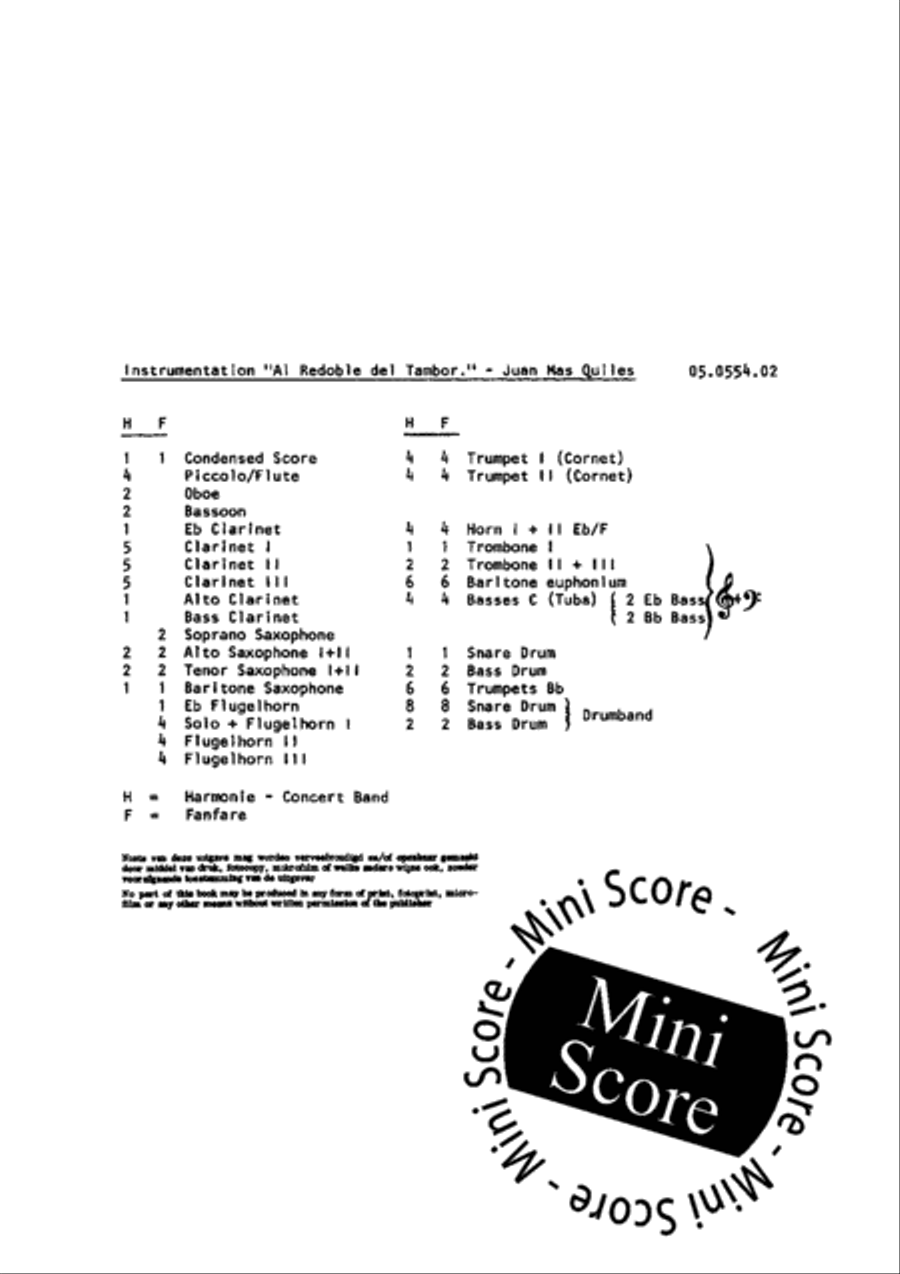 Al Redoble Del Tambor Concert Band scores gallery preview page 3