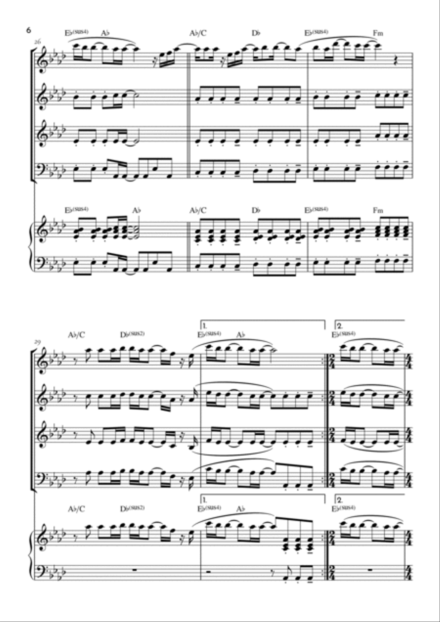 Goodness Of God Goodness Of God Saxophone Quartet scores gallery preview page 6