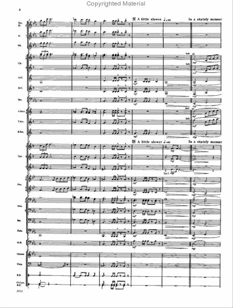 Fanfare and Ceremony Concert Band scores gallery preview page 3