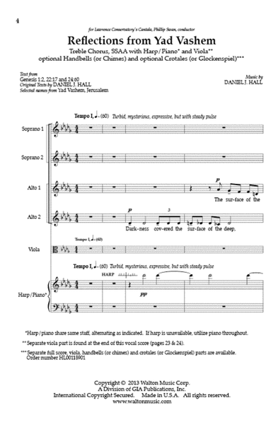 Reflections from Yad Vashem (Vocal Score) image number null