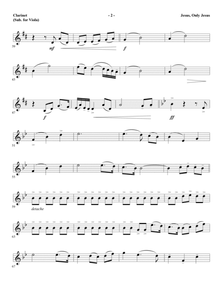 Jesus, Only Jesus - Clarinet (sub Viola)
