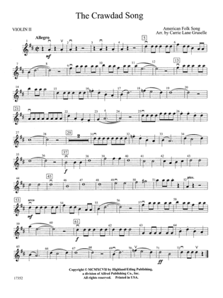 The Crawdad Song: 2nd Violin