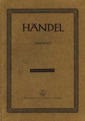 Book cover for Amadigi HWV 11