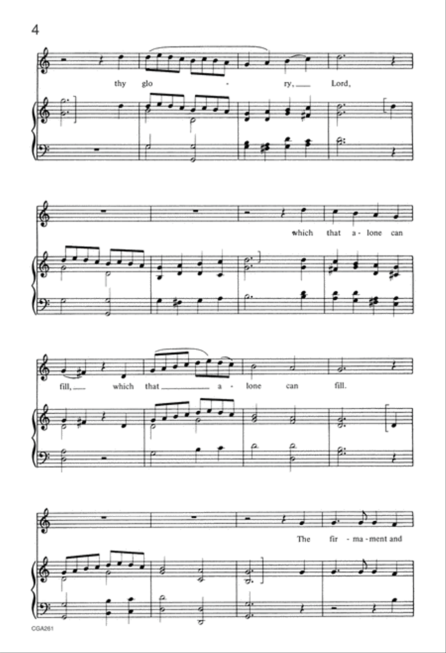 The Heavens Declare Thy Glory Unison Choir scores gallery preview page 4