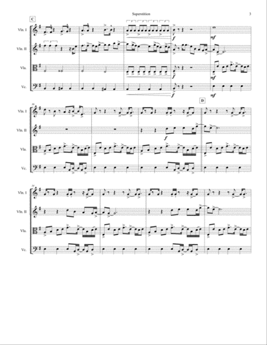 Superstition Superstition String Quartet scores gallery preview page 3