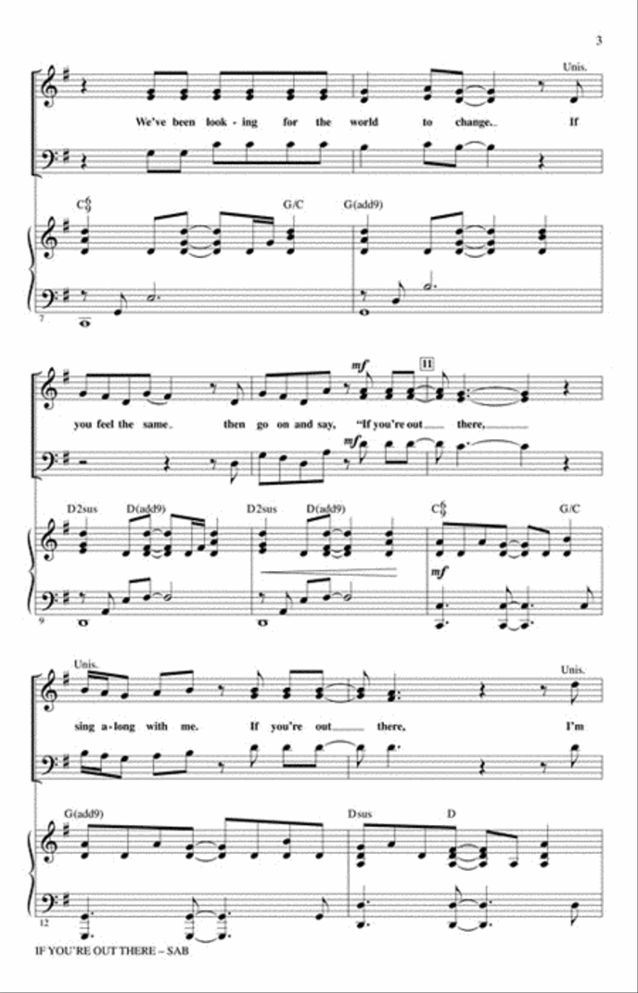 If You're Out There 3-Part scores gallery preview page 3