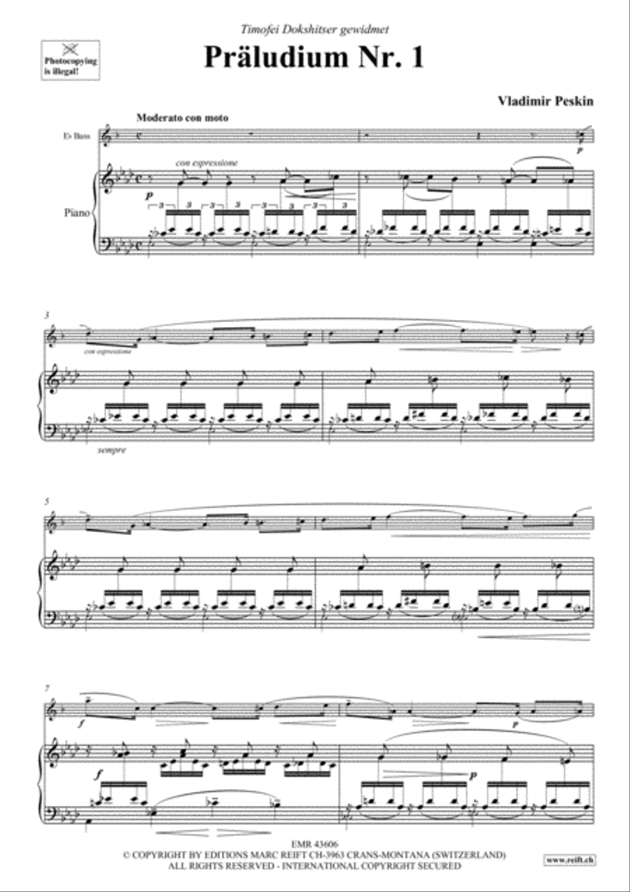 Praludium No. 1 Piano Accompaniment scores gallery preview page 3