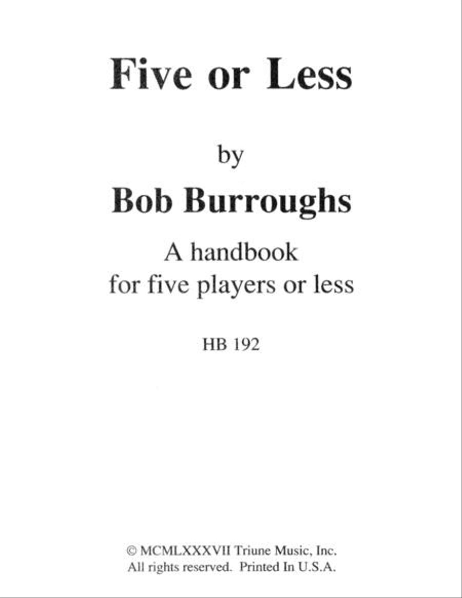 Five or Less Vol I