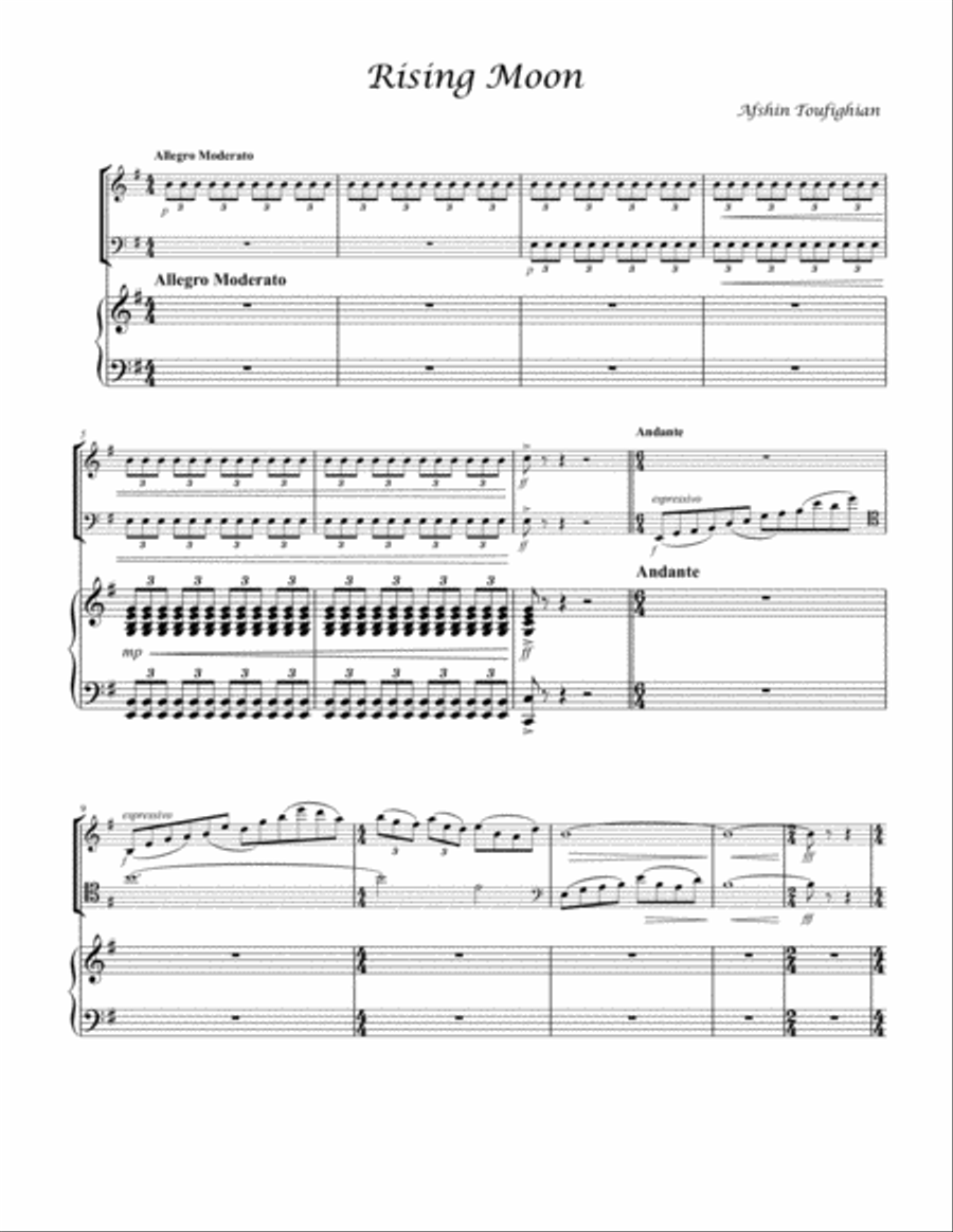 Rising Moon Piano Trio scores gallery preview page 1