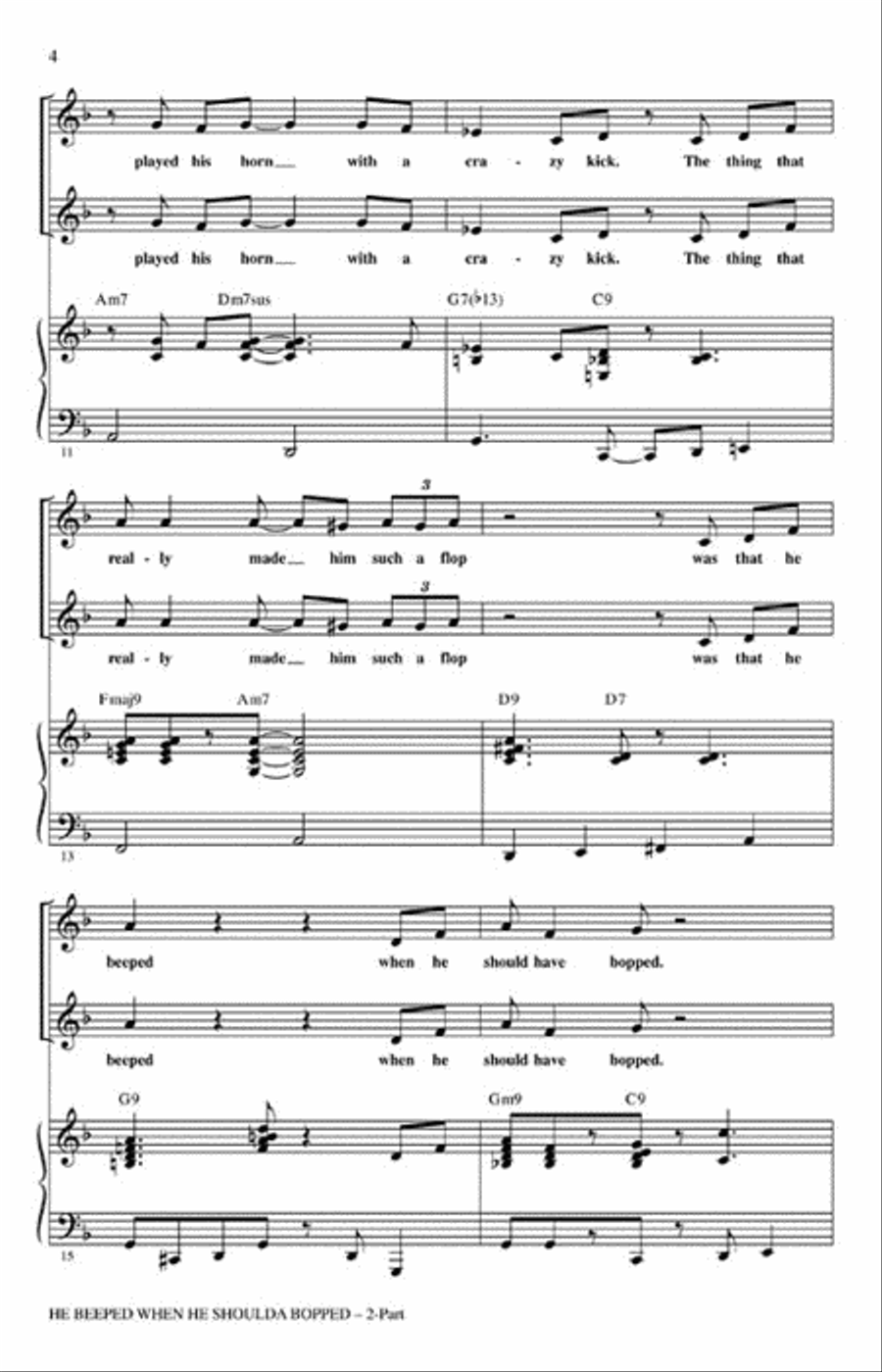 He Beeped When He Shoulda Bopped Choir scores gallery preview page 3