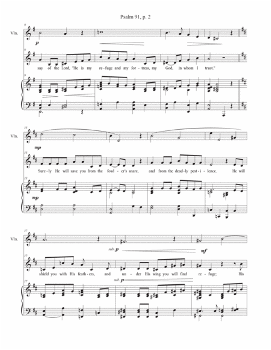 Psalm 91 - Whoever Dwells in the Shelter of the Most High Small Ensemble scores gallery preview page 2