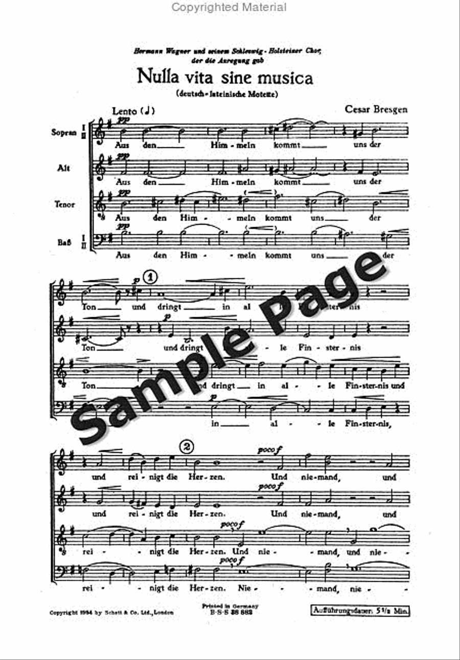 Nulla Vita Sine Musica Score 4-Part scores gallery preview page 2