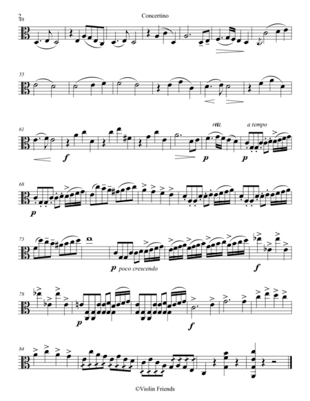 Concertino by Leo Portnoff Op.13 arr.for Viola and Piano image number null