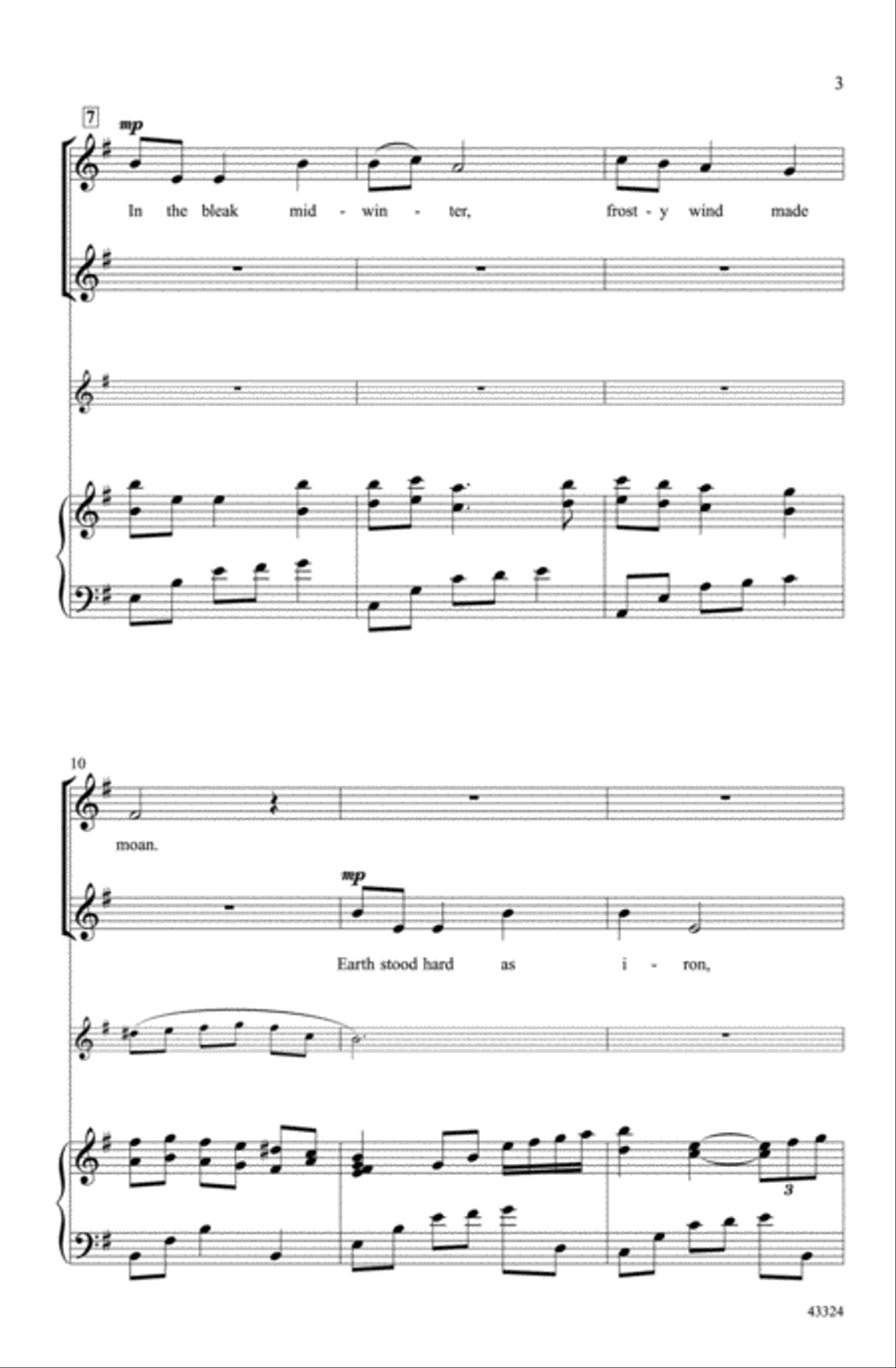 A Midwinter Carol Choir scores gallery preview page 2