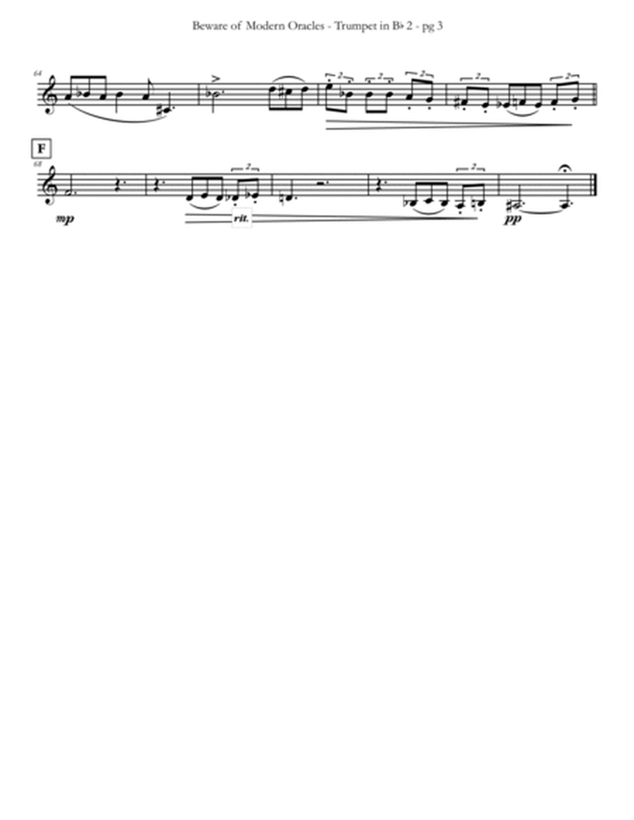 Beware of Modern Oracles - Trumpet Trio by Eddie Lewis image number null