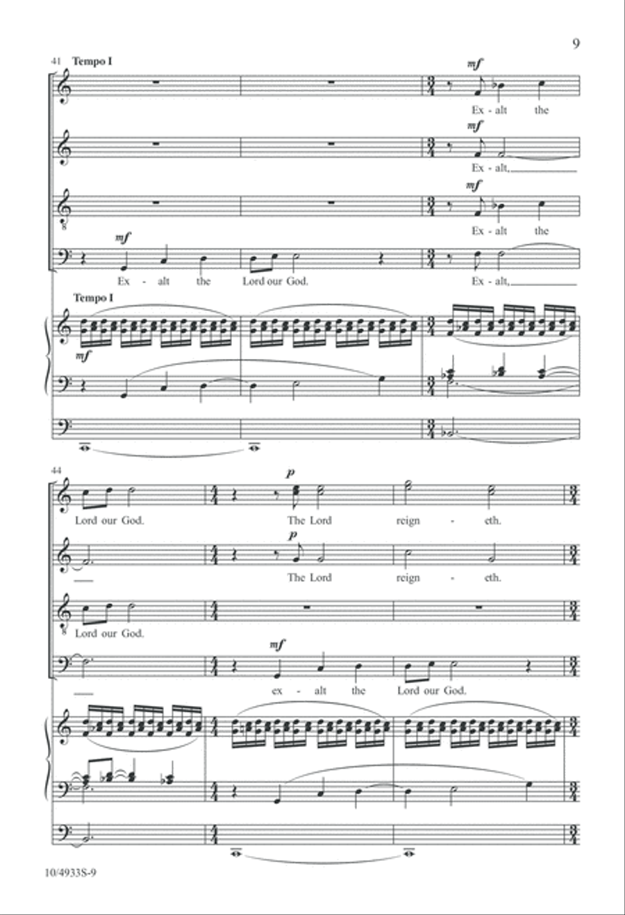 The Lord Reigneth The Lord Reigneth 4-Part scores gallery preview page 9